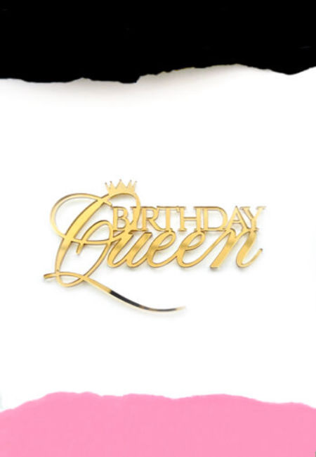 Dekor - BIRTHDAY Queen z koroną