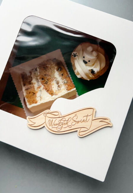 Drewniana wstęga - Wesołych Świąt