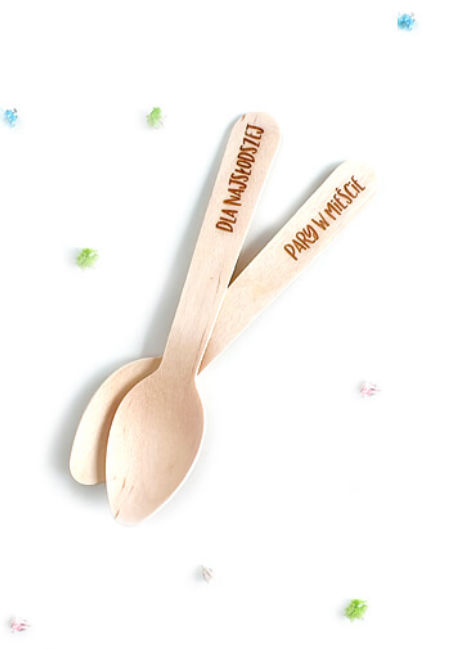 Drewniane mini łyżeczki do bento