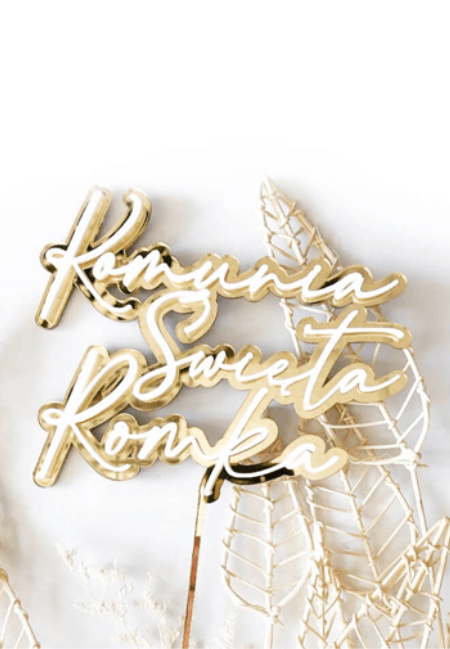 Warstwowy topper komunijny z imieniem