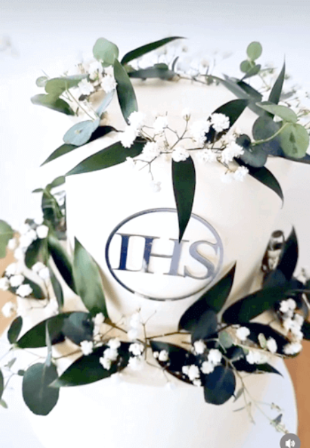 Topper/Dekor - IHS w obręczy