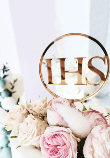 Topper/Dekor - IHS w obręczy