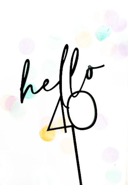 Topper urodzinowy - hello+wiek