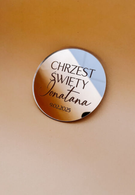 Grawerowane kółko - CHRZEST ŚWIĘTY + Imię
