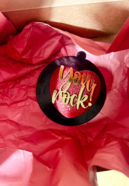 Kartonowy mini napis - You rock!