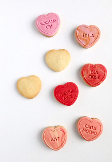 Komplet stempli z wykrawaczem - Mini serce