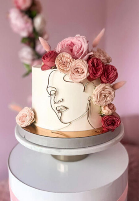 Dekor linearny - Zmysłowa twarz