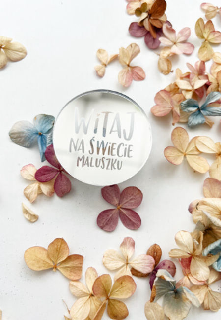 Lustrzane kółko powitalne - Witaj na świecie Maluszku