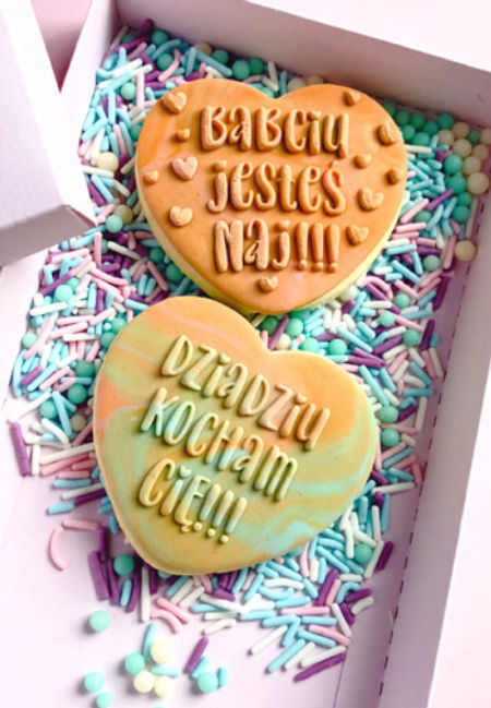 Stempel dwustronny - Babciu jesteś naj!/Dziadziu kocham Cię!