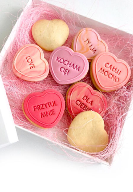 Komplet stempli z wykrawaczem - Mini serce