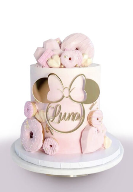 Topper/Dekor - Obręcz myszka z kokardą i imieniem