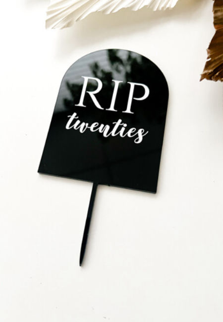 Topper/Dekor urodzinowy - Nagrobek RIP twenties/RIP thirties