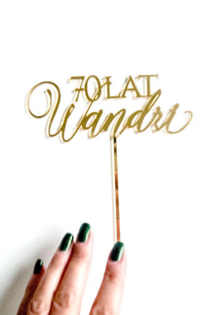 Topper/Dekor urodzinowy - wiek+LAT+imię