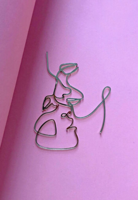 Dekor linearny - Kochająca się para