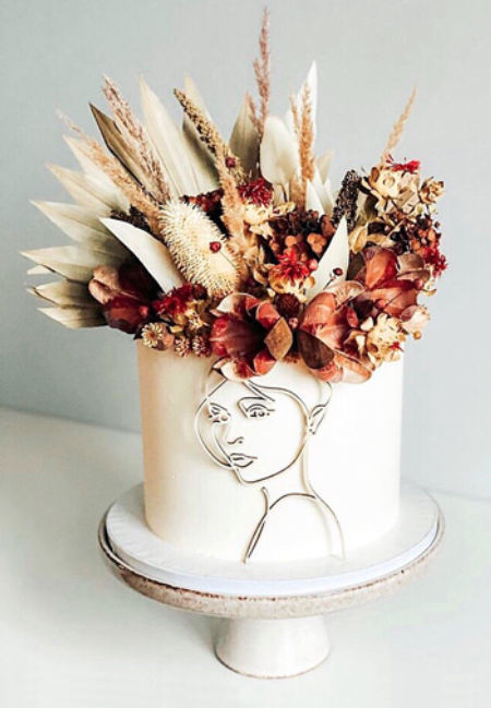 Dekor linearny - Twarz młodej kobiety